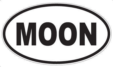 MOON - Oval Sticker