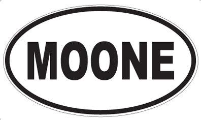 MOONE - Oval Sticker