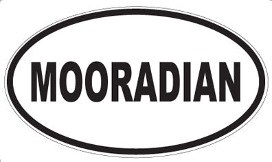 MOORADIAN - Oval Sticker
