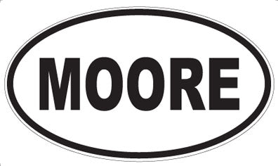 MOORE - Oval Sticker