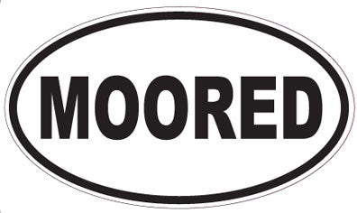MOORED - Oval Sticker