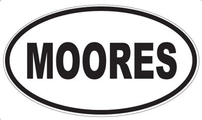 MOORES - Oval Sticker