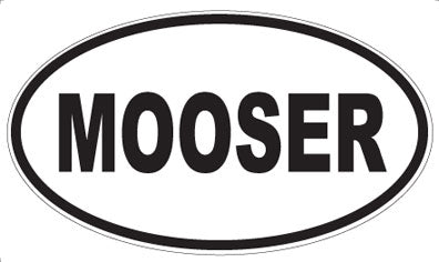 MOOSER - Oval Sticker