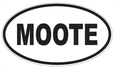 MOOTE - Oval Sticker