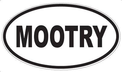 MOOTRY - Oval Sticker