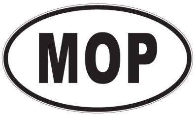 MOP - 3 Letter Initials Oval Sticker