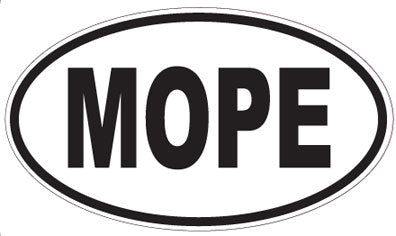 MOPE - Oval Sticker