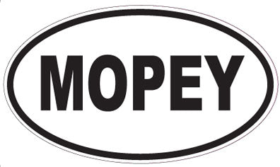 MOPEY - Oval Sticker