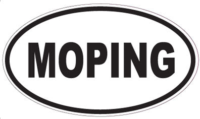 MOPING - Oval Sticker