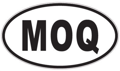 MOQ - 3 Letter Initials Oval Sticker