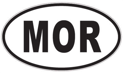 MOR - 3 Letter Initials Oval Sticker