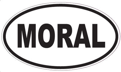MORAL - Oval Sticker
