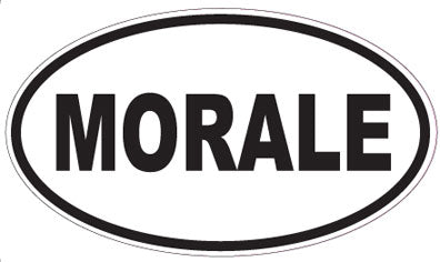 MORALE - Oval Sticker