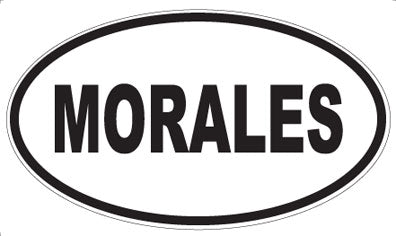 MORALES - Oval Sticker