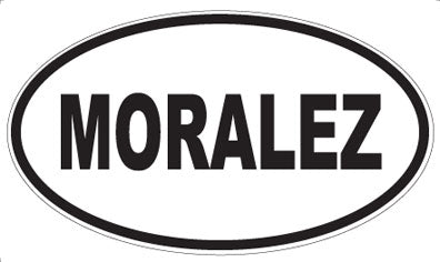 MORALEZ - Oval Sticker