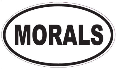 MORALS - Oval Sticker
