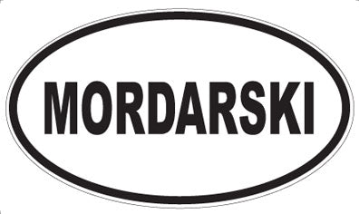 MORDARSKI - Oval Sticker