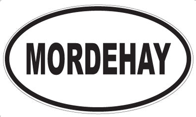 MORDEHAY - Oval Sticker