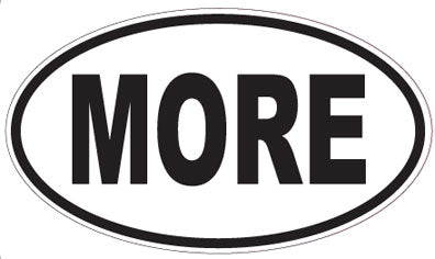 MORE - Oval Sticker