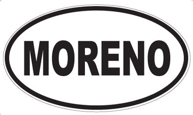 MORENO - Oval Sticker