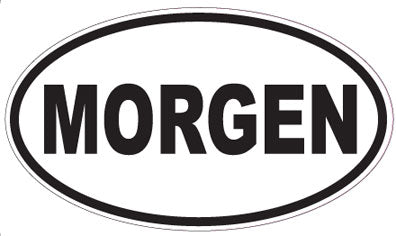 MORGEN - Oval Sticker