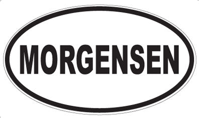 MORGENSEN - Oval Sticker
