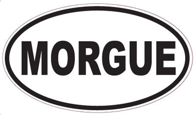 MORGUE - Oval Sticker
