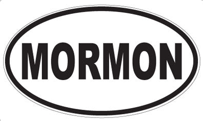 MORMON - Oval Sticker