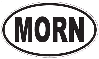 MORN - Oval Sticker