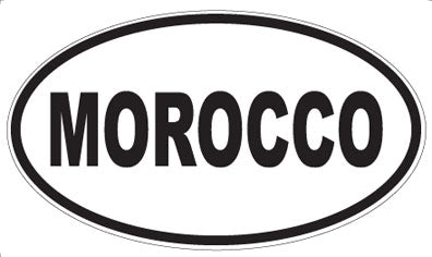 MOROCCO - Oval Sticker