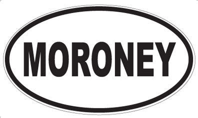 MORONEY - Oval Sticker