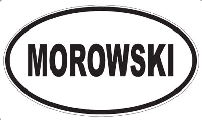 MOROWSKI - Oval Sticker