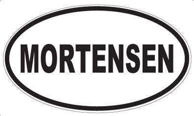 MORTENSEN - Oval Sticker