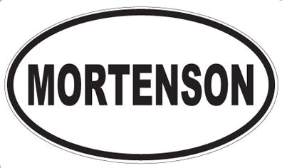 MORTENSON - Oval Sticker