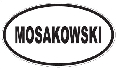 MOSAKOWSKI - Oval Sticker