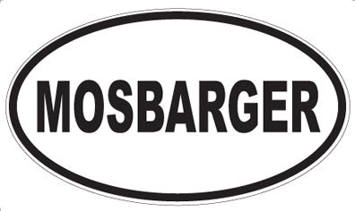 MOSBARGER - Oval Sticker