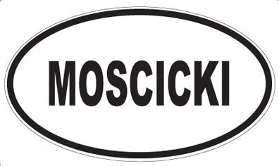 MOSCICKI - Oval Sticker