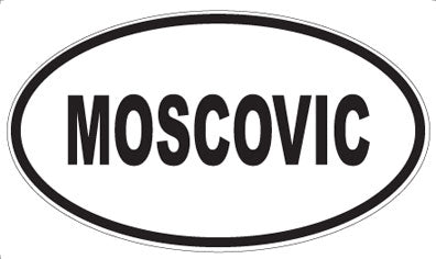 MOSCOVIC - Oval Sticker