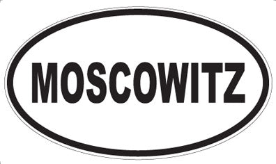 MOSCOWITZ - Oval Sticker