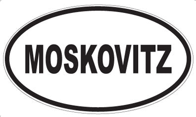 MOSKOVITZ - Oval Sticker