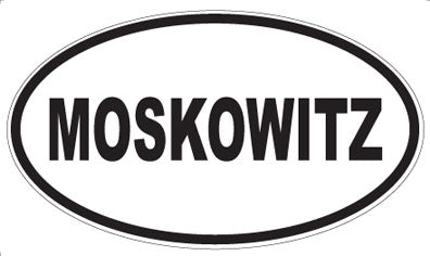 MOSKOWITZ - Oval Sticker
