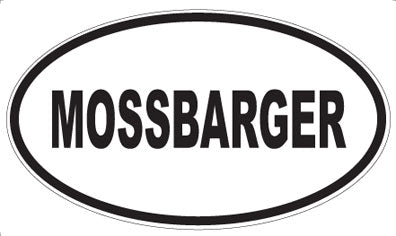MOSSBARGER - Oval Sticker