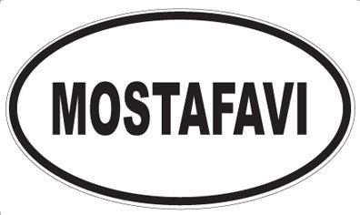 MOSTAFAVI - Oval Sticker