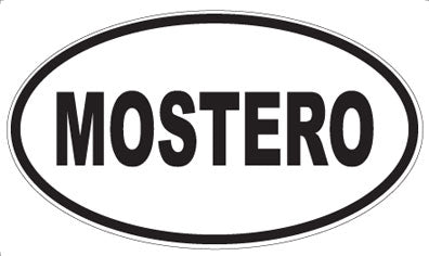 MOSTERO - Oval Sticker