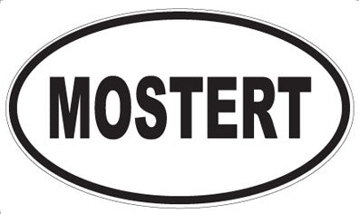 MOSTERT - Oval Sticker