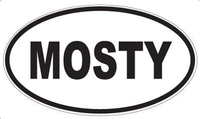 MOSTY - Oval Sticker