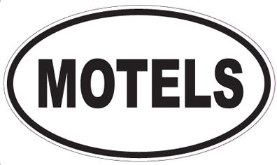 MOTELS - Oval Sticker
