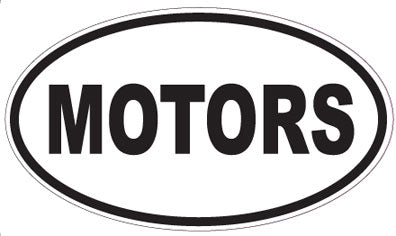 MOTORS - Oval Sticker