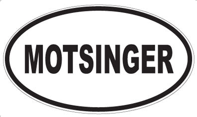 MOTSINGER - Oval Sticker