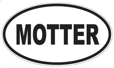 MOTTER - Oval Sticker